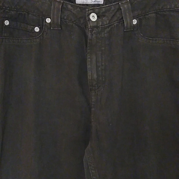 CHICO'S BROWN HIGH RISE STRAIGHT FLAT FRONT, BACK POCKETS COTTON DENIM JEANS - Picture 4 of 10